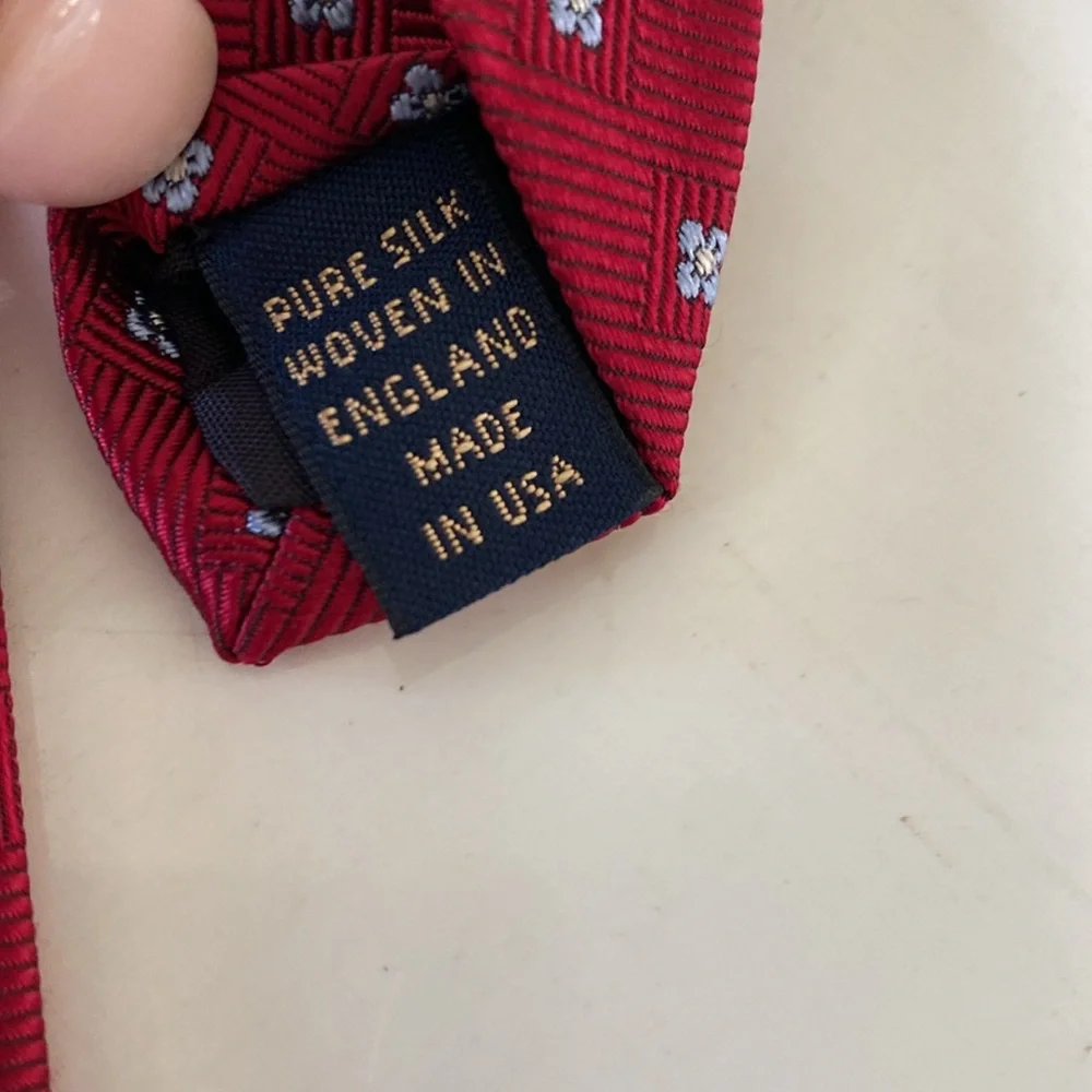 Brooks Brothers Pure Silk Red Tie. Woven in England